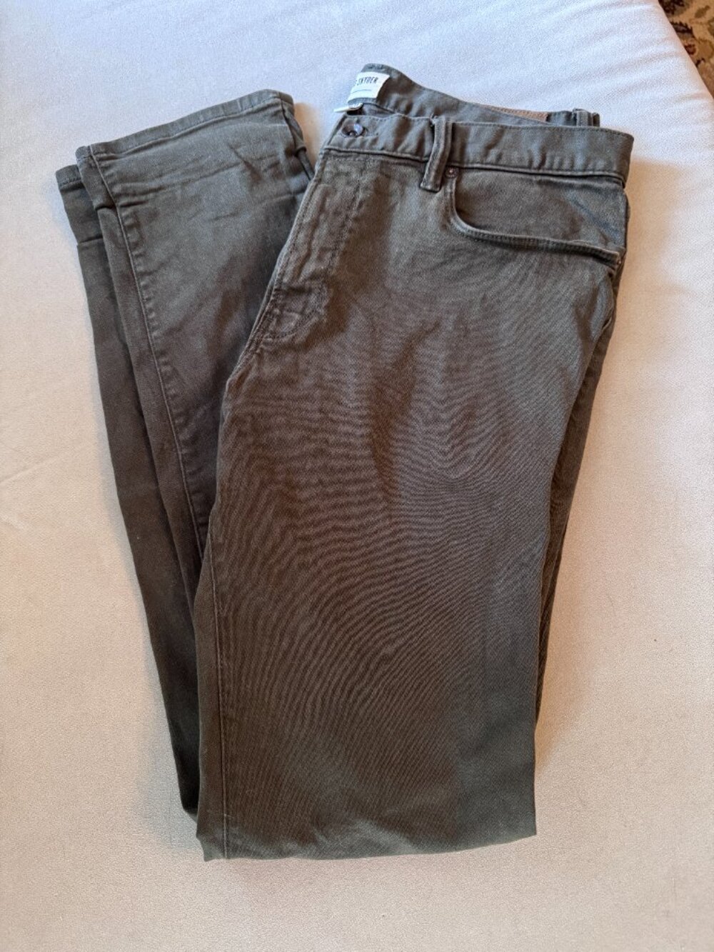 SLIM FIT 5-POCKET CHINO IN SURPLUS OLIVE - 32x34